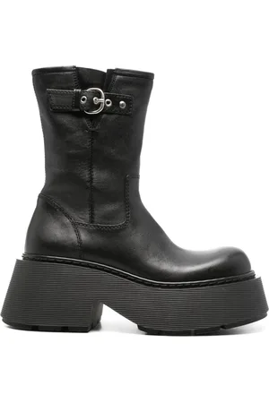 vic matiè Leather platform ankle boots