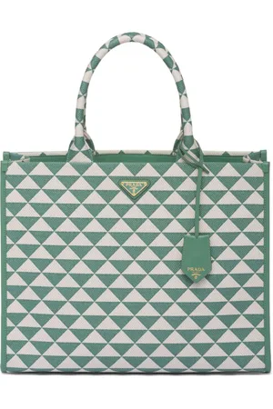 Prada Large Symbole embroidered tote bag
