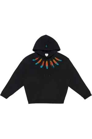 MARCELO BURLON Collar Feathers long-sleeve hoodie
