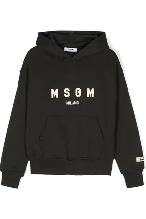 Msgm Logo-print cotton hoodie