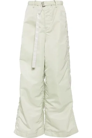 SACAI Belted wide-leg trousers