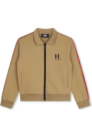 Karl Lagerfeld Logo-print zip-fastening cardigan