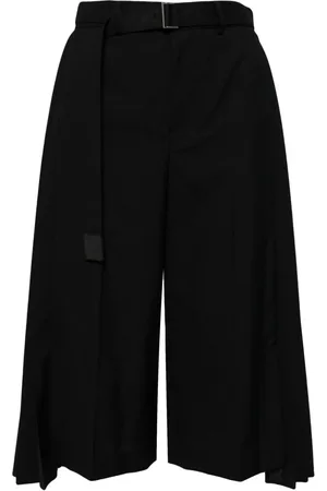 SACAI Belted cropped trousers
