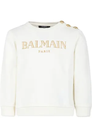 Balmain Embroidered-logo cotton sweatshirt