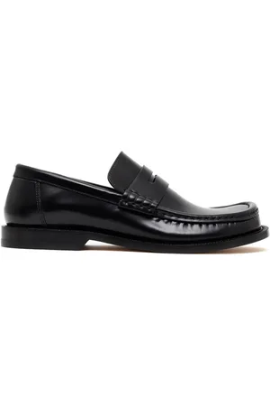 Loewe Campo asymmetrical leather loafers