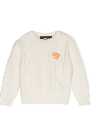 VERSACE Medusa Head-embroidered wool jumper