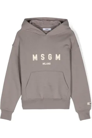 Msgm Logo-print cotton hoodie