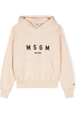 Msgm Logo-print cotton hoodie