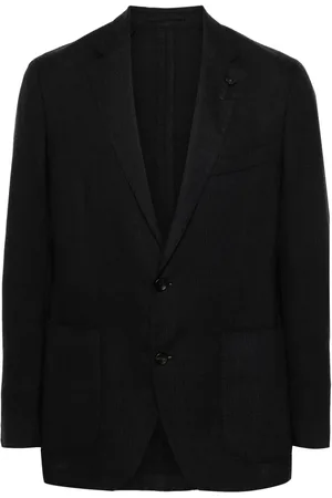 LARDINI Brooch-detail single-breasted blazer
