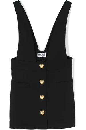 Moschino Heart-buttons skirt dungarees