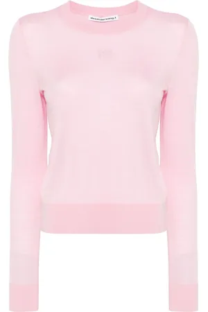 Alexander Wang Intarsia-knit logo wool sweater