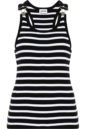 Jean Paul Gaultier Striped cotton tank top
