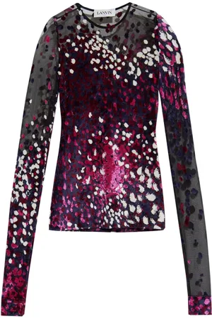 Lanvin Semi-sheer long-sleeve top