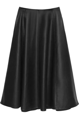 Msgm Calf-leather pleated skirt