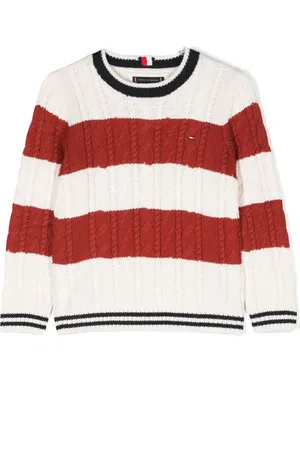 Tommy Hilfiger Striped cable-knit jumper