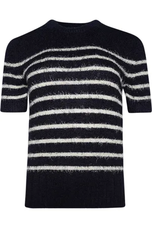 Khaite Striped knitted top