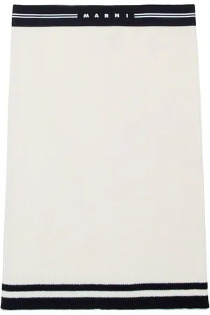 Marni Logo-waistband pencil skirt