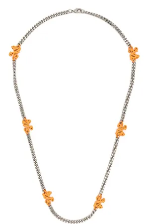 Palm Angels Monogram Cuban-chain necklace