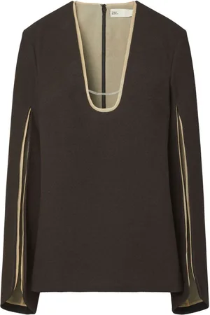 Tory Burch Ruched jersey knit blouse