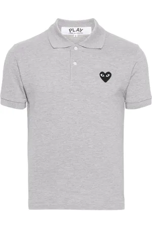 Comme des Garçons Heart-patch piqué polo shirt
