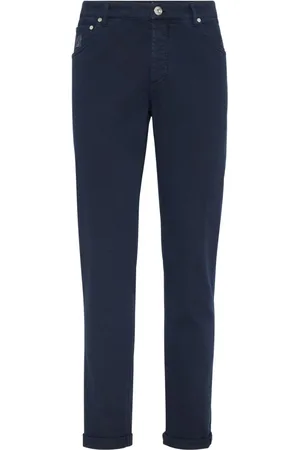 Brunello Cucinelli Logo-embroidered jeans