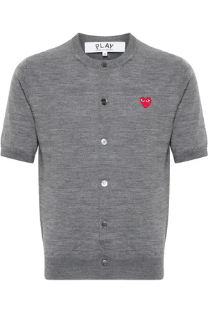 Comme des Garçons Heart-patch wool cardigan