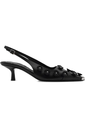 Burberry 50mm leather Chisel Flora slingback pumps