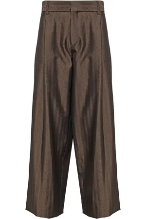 Kolor Stripe-pattern pleat-detail trousers