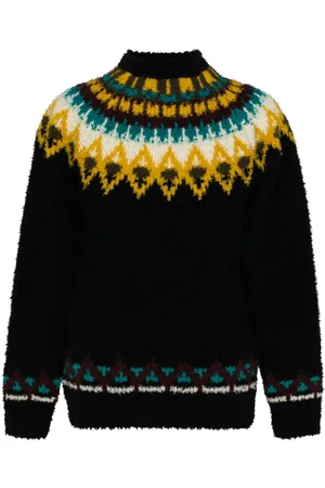 Kolor Fray-detail chunky-knit sweater