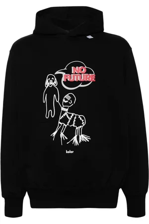 Kolor Graphic-print cotton hoodie