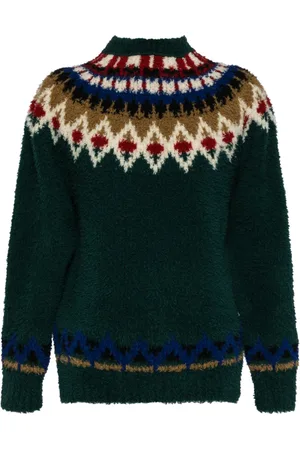 Kolor Fray-detail chunky-knit sweater