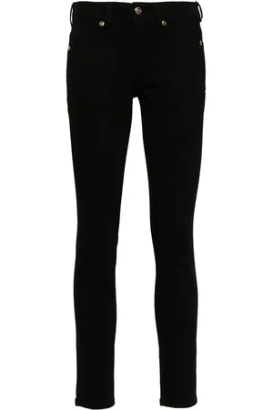 VERSACE Logo-plaque skinny jeans