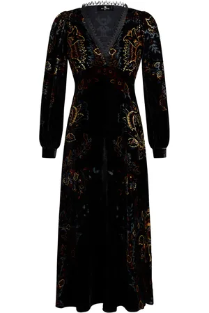 Etro Floral print velvet dress
