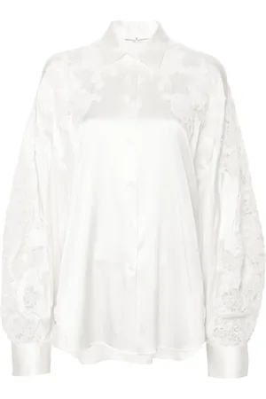 ERMANNO SCERVINO Floral-appliqué shirt