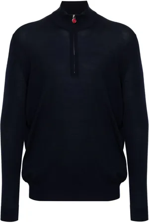 Kiton High-neck wool cardigan