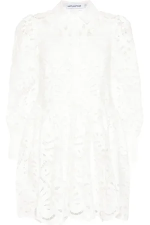 Self-Portrait Guipure-lace mini dress