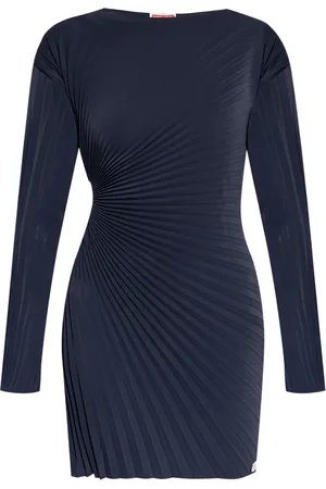 Kenzo Pleated long-sleeve dress