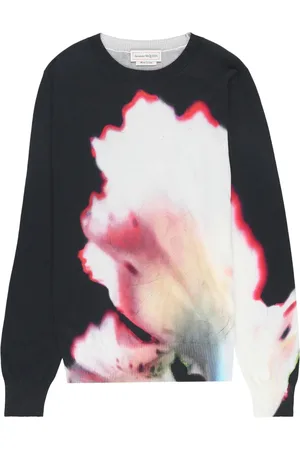 Alexander McQueen Solarised Flower-print cotton sweatshirt