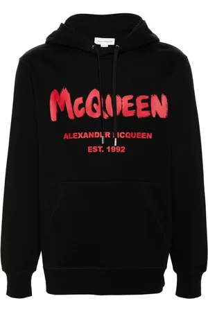 Alexander McQueen Graffiti logo-print cotton hoodie