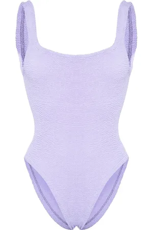 Hunza G Shirred-effect swimsuit