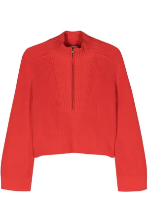 FORTE FORTE Half-zip cropped jumper