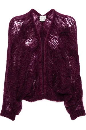 FORTE FORTE Open-knit brushed cardigan