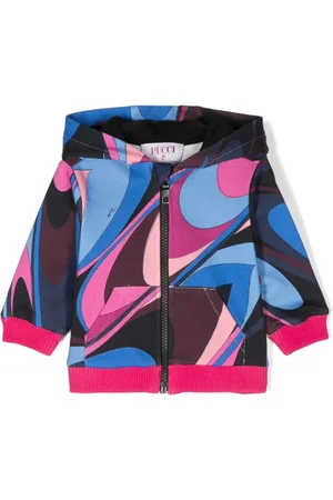 PUCCI Junior Abstract-print cotton zip-up hoodie