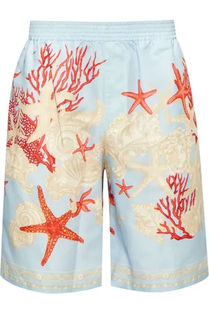 VERSACE Barocco-Sea cotton shorts