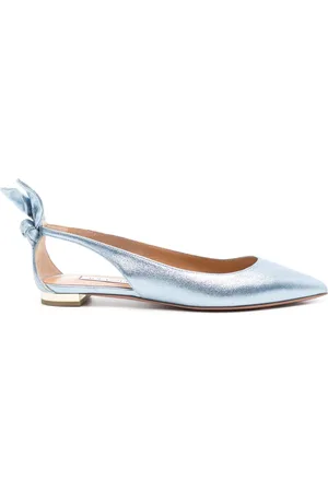 Aquazzura Bow Tie leather ballerinas