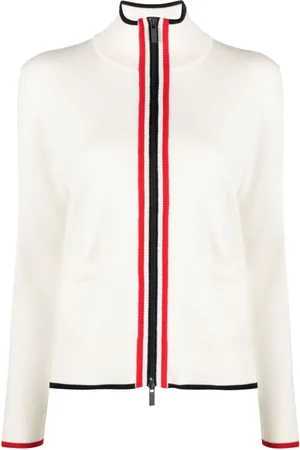 Thom Browne RWB-striped zipped-up cardigan