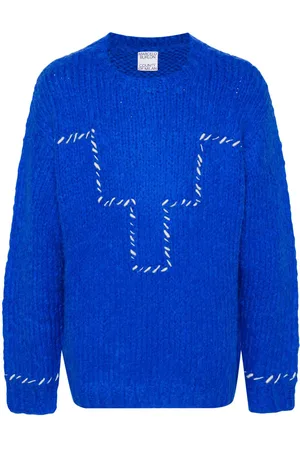 MARCELO BURLON Logo-embroidered chunky-knit jumper