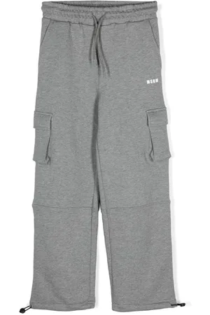 Msgm Logo-print cargo track pants
