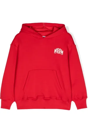 Msgm Long-sleeve cotton hoodie