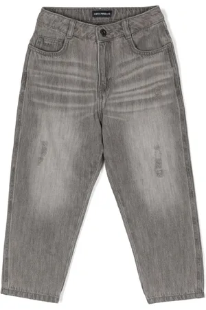 Emporio Armani Distressed tapered jeans
